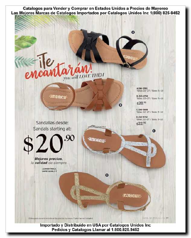 Llamanos al 1(800) 825-9452<br>Catalogos USA<br>(77 of 257)