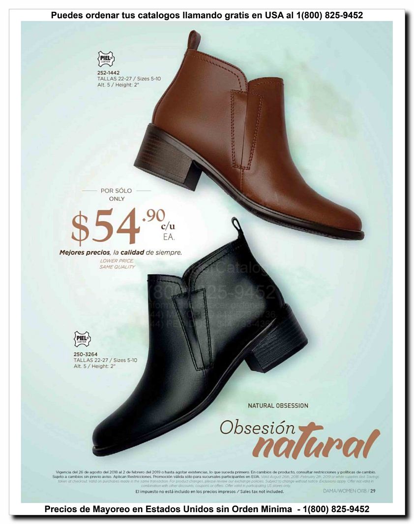 Llamanos al 1(800) 825-9452<br>Catalogos USA<br>(29 of 187)