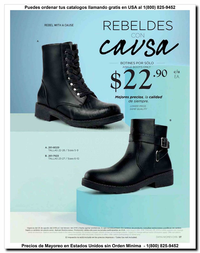 Llamanos al 1(800) 825-9452<br>Catalogos USA<br>(37 of 187)