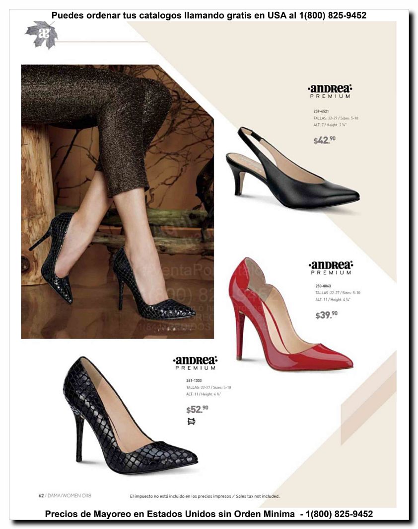 Llamanos al 1(800) 825-9452<br>Catalogos USA<br>(62 of 187)