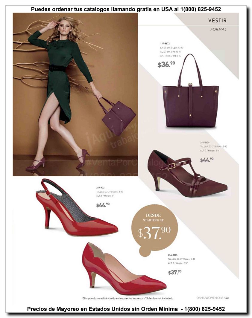 Llamanos al 1(800) 825-9452<br>Catalogos USA<br>(63 of 187)