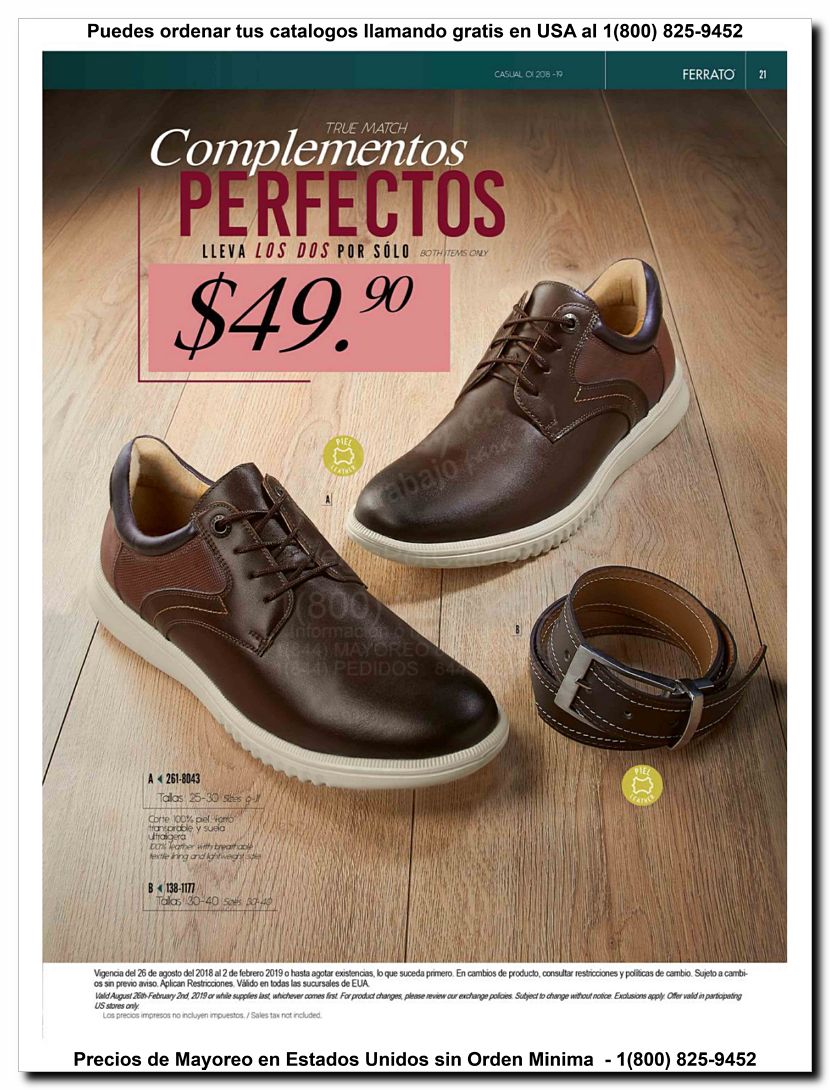 Llamanos al 1(800) 825-9452<br>Catalogos USA<br>(21 of 97)