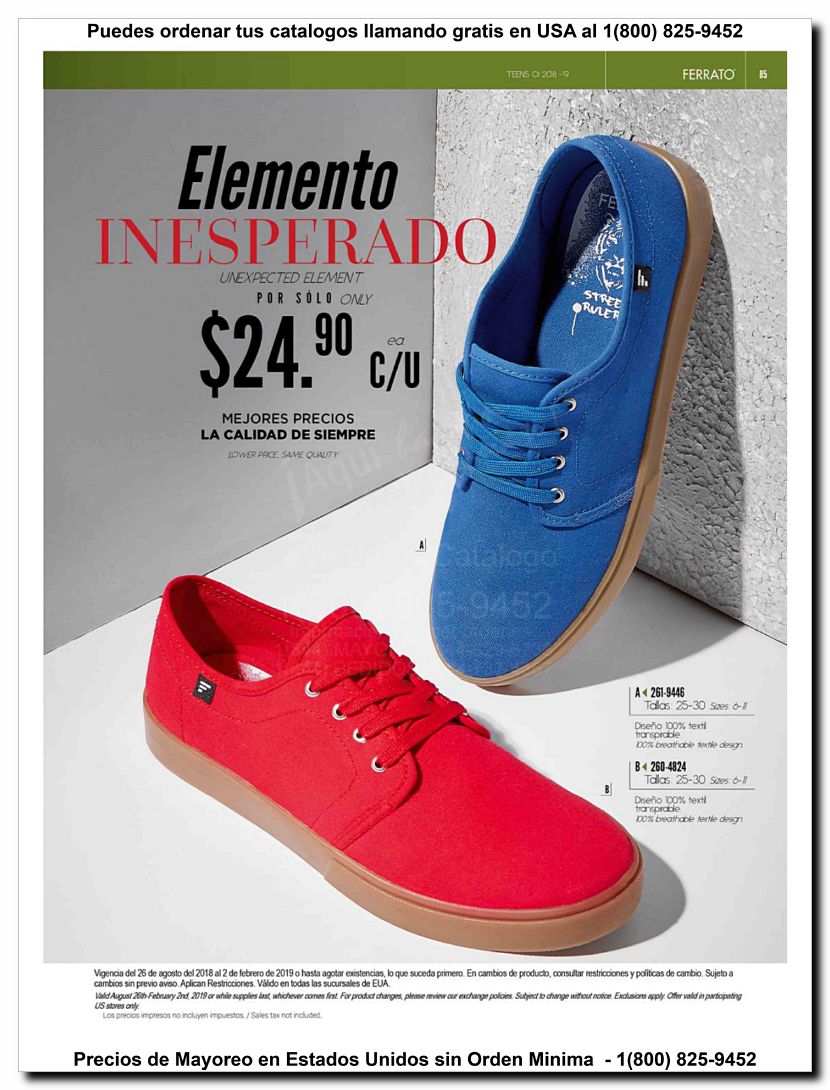 Llamanos al 1(800) 825-9452<br>Catalogos USA<br>(85 of 97)