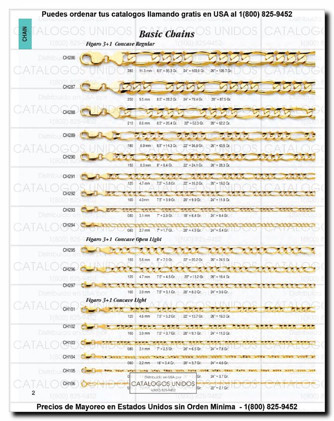 Llamanos al 1(800) 825-9452<br>Catalogos USA<br>(3 of 294)