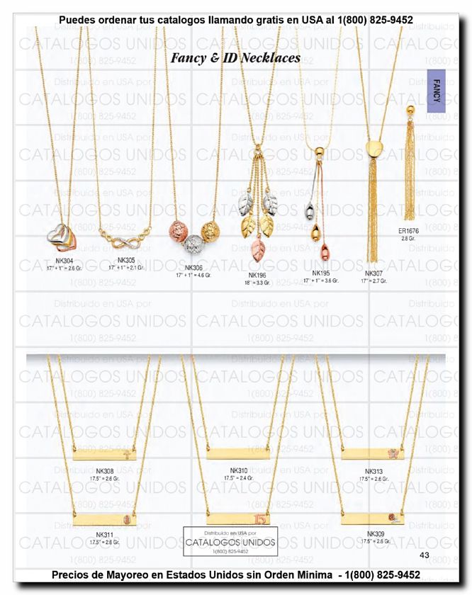 Llamanos al 1(800) 825-9452<br>Catalogos USA<br>(44 of 294)