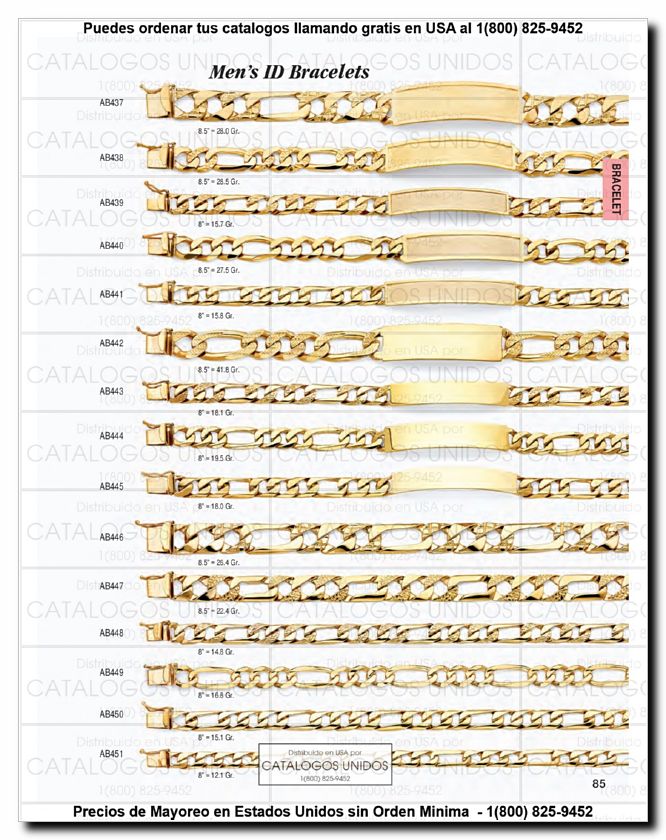 Llamanos al 1(800) 825-9452<br>Catalogos USA<br>(86 of 294)