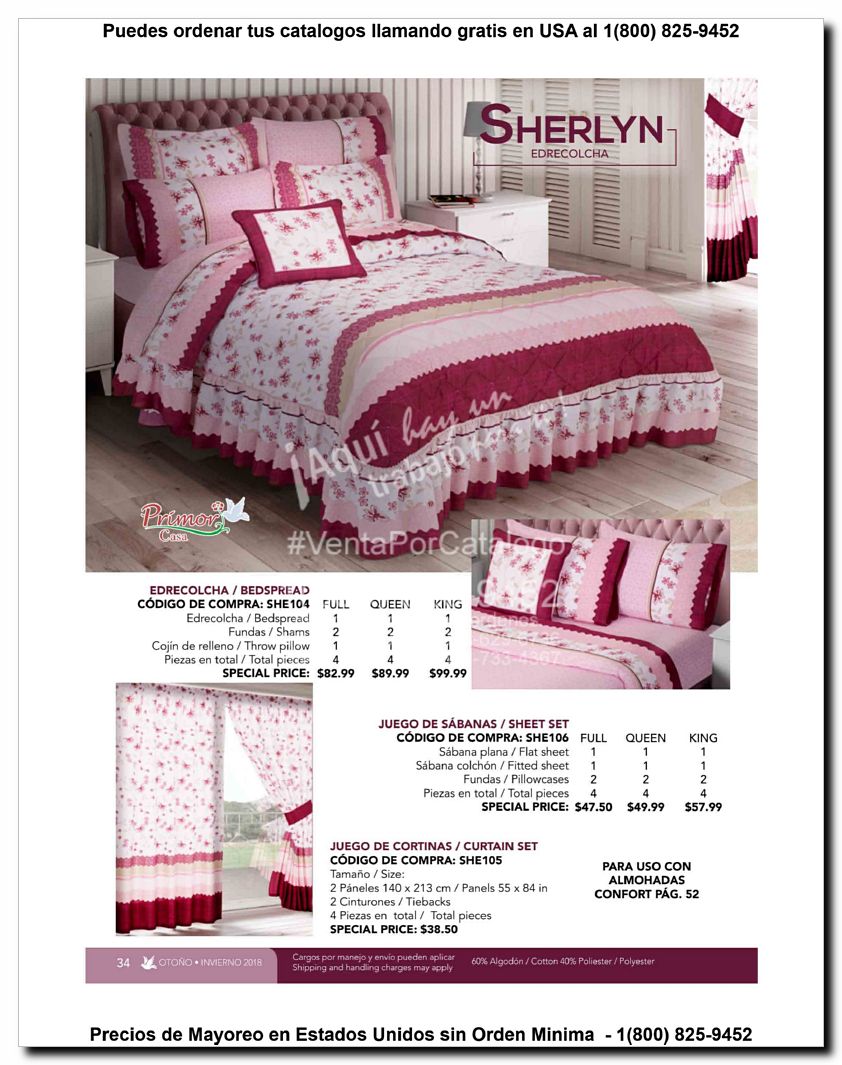 Llamanos al 1(800) 825-9452<br>Catalogos USA<br>(34 of 129)