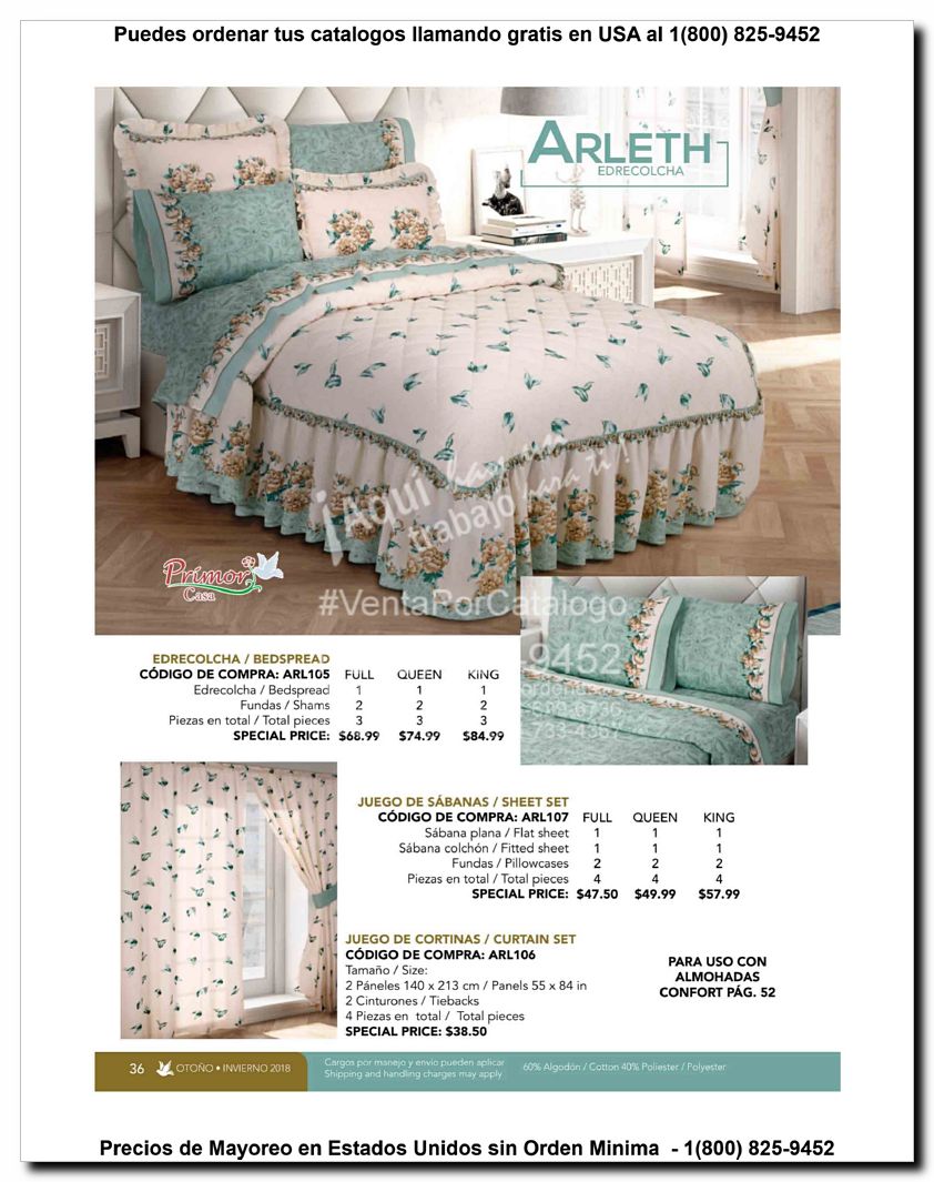 Llamanos al 1(800) 825-9452<br>Catalogos USA<br>(36 of 129)