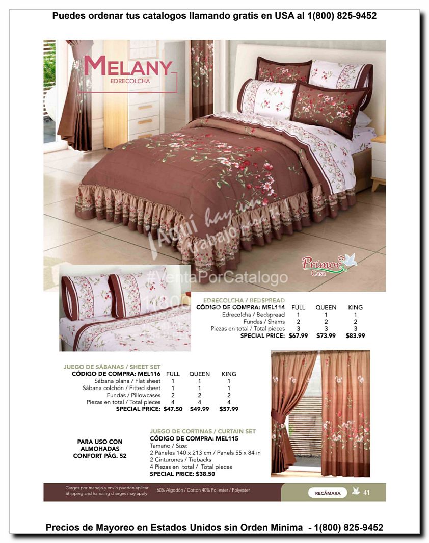 Llamanos al 1(800) 825-9452<br>Catalogos USA<br>(41 of 129)