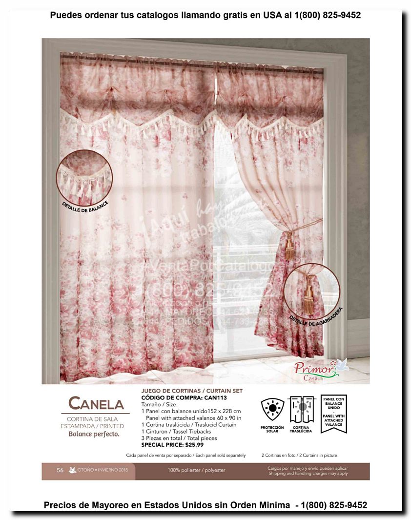 Llamanos al 1(800) 825-9452<br>Catalogos USA<br>(56 of 129)