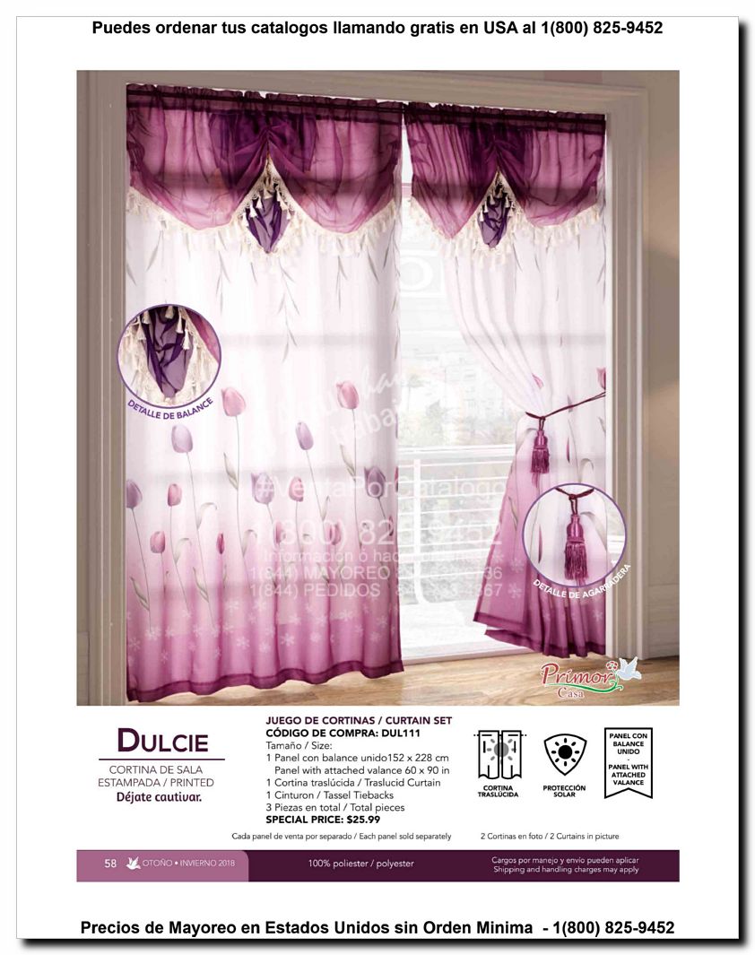 Llamanos al 1(800) 825-9452<br>Catalogos USA<br>(58 of 129)