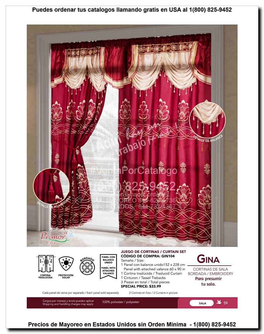 Llamanos al 1(800) 825-9452<br>Catalogos USA<br>(59 of 129)