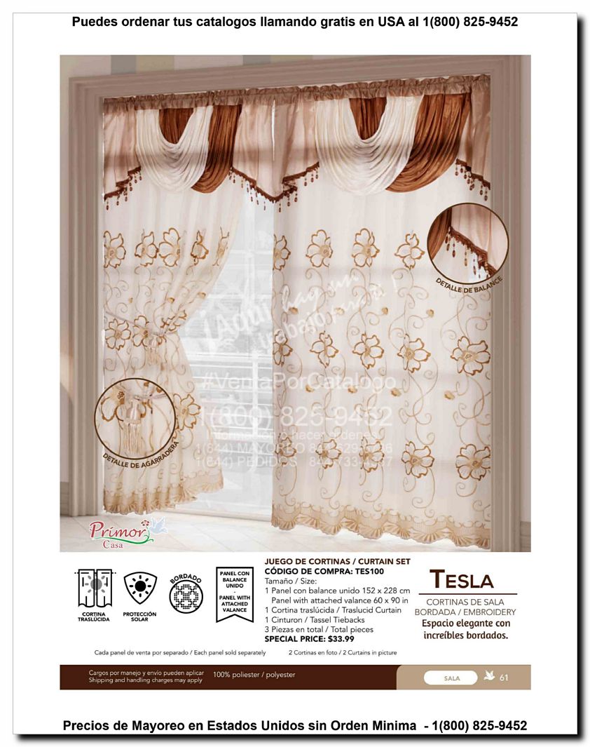 Llamanos al 1(800) 825-9452<br>Catalogos USA<br>(61 of 129)