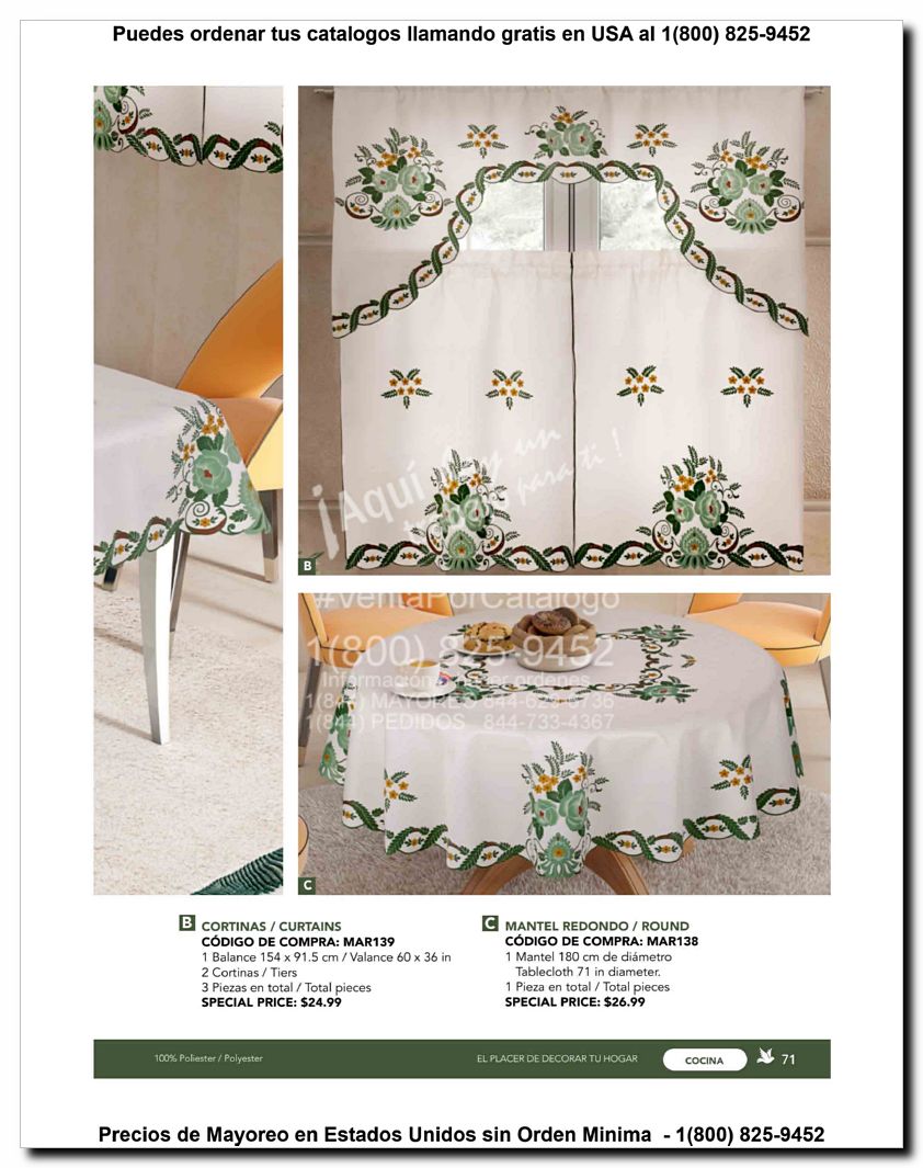 Llamanos al 1(800) 825-9452<br>Catalogos USA<br>(71 of 129)