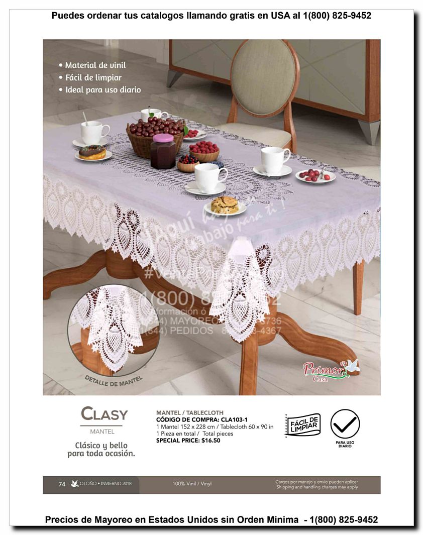 Llamanos al 1(800) 825-9452<br>Catalogos USA<br>(74 of 129)